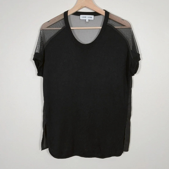 🌟✨2 for $30 ✨🌟 John + Jenn Mesh Shoulder Short Sleeve T-shirt - Picture 3 of 9